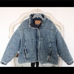 American Eagle Women’s Denim Puffer Jacket